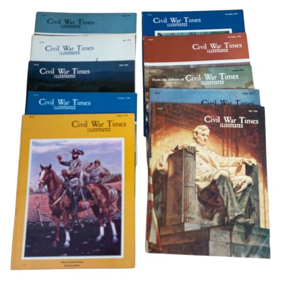 1976 Civil War Times Illustrated Lot of 10 VG+ History Magazines Excl Mar & Sep - Picture 2 of 12